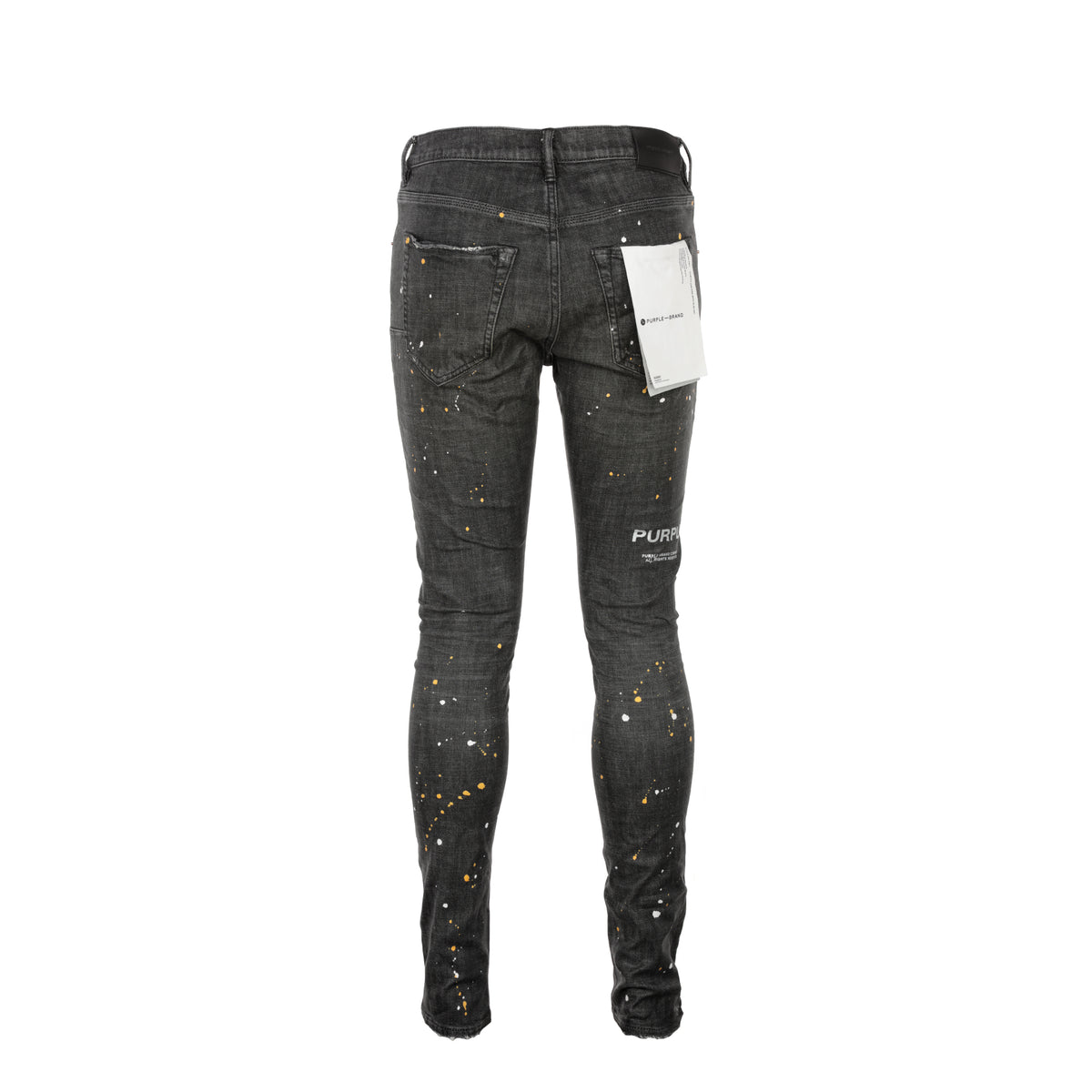 P001 Purple Brand Dirty Tinted Black Vintage Men's Skinny Fit Jeans