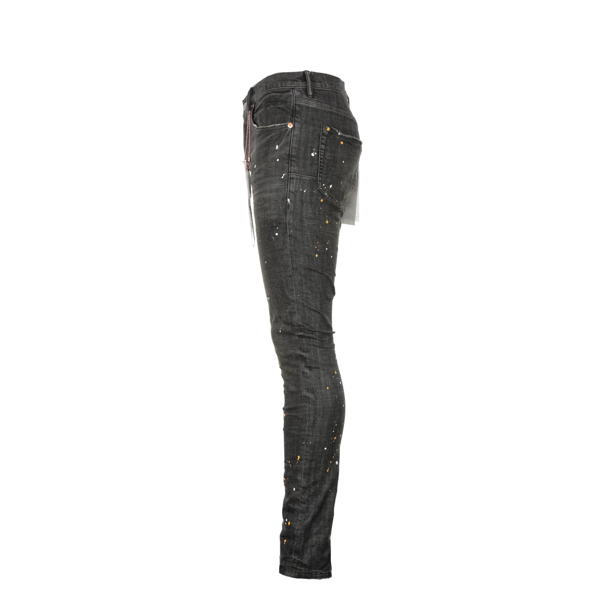 P001 Purple Brand Dirty Tinted Black Vintage Men's Skinny Fit Jeans