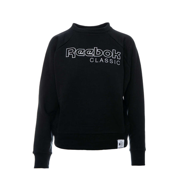 Reebok Classic Women's Big Logo Fleece Crew Black