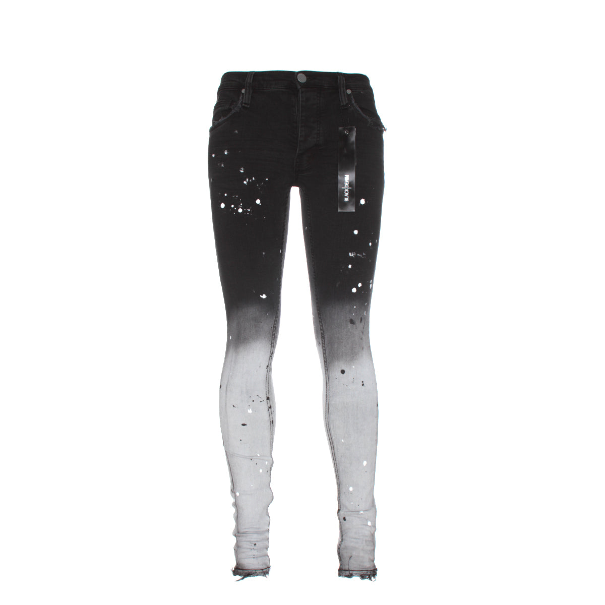 Black Denim Gradient Men's Skinny Jeans