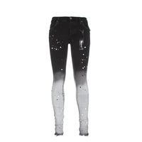 Black Denim Gradient Men's Skinny Jeans