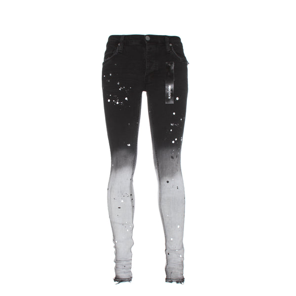 Black Denim Gradient Men's Skinny Jeans