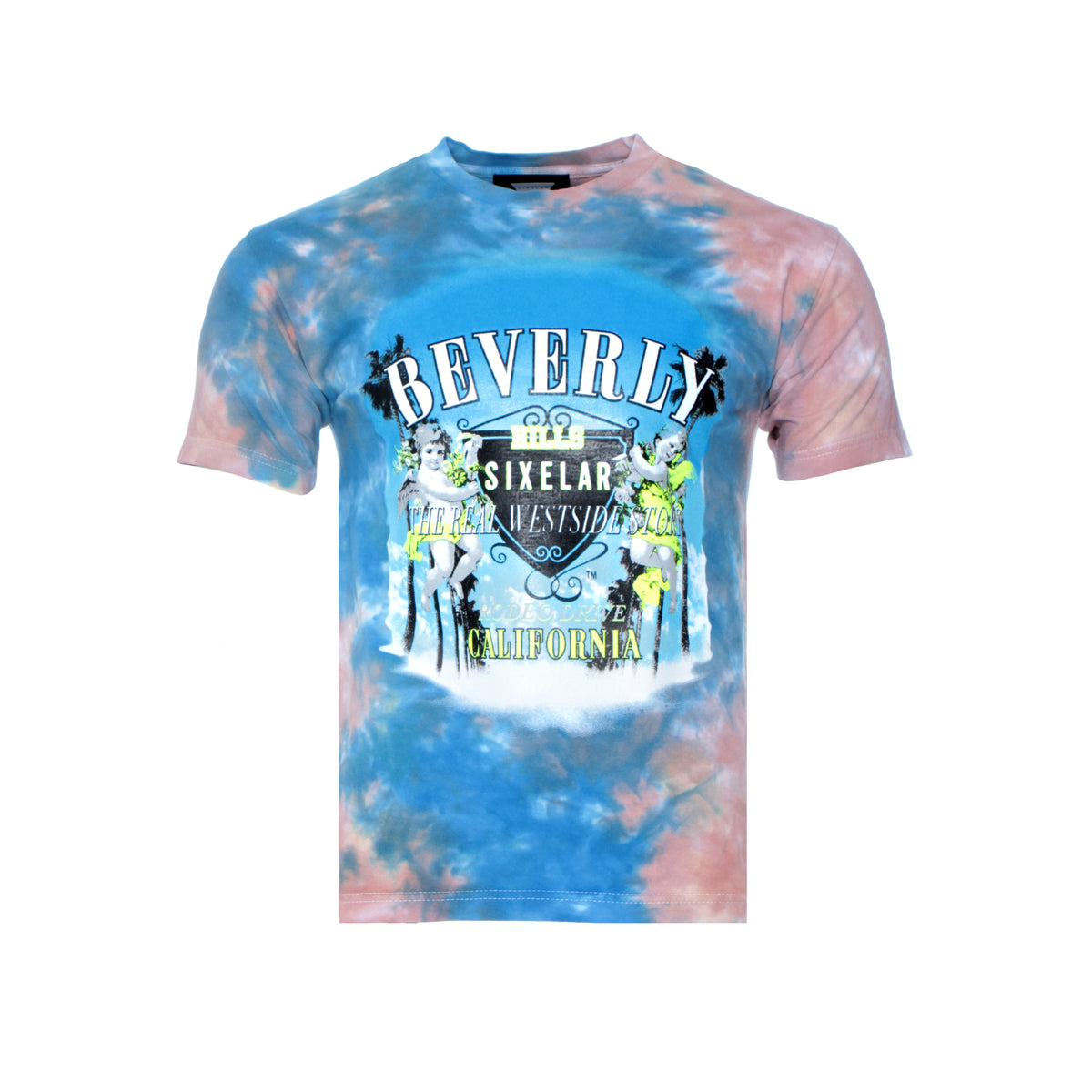 Sixelar Sky SS Tie Dye Men's Graphic Tee Multi Tie Dye