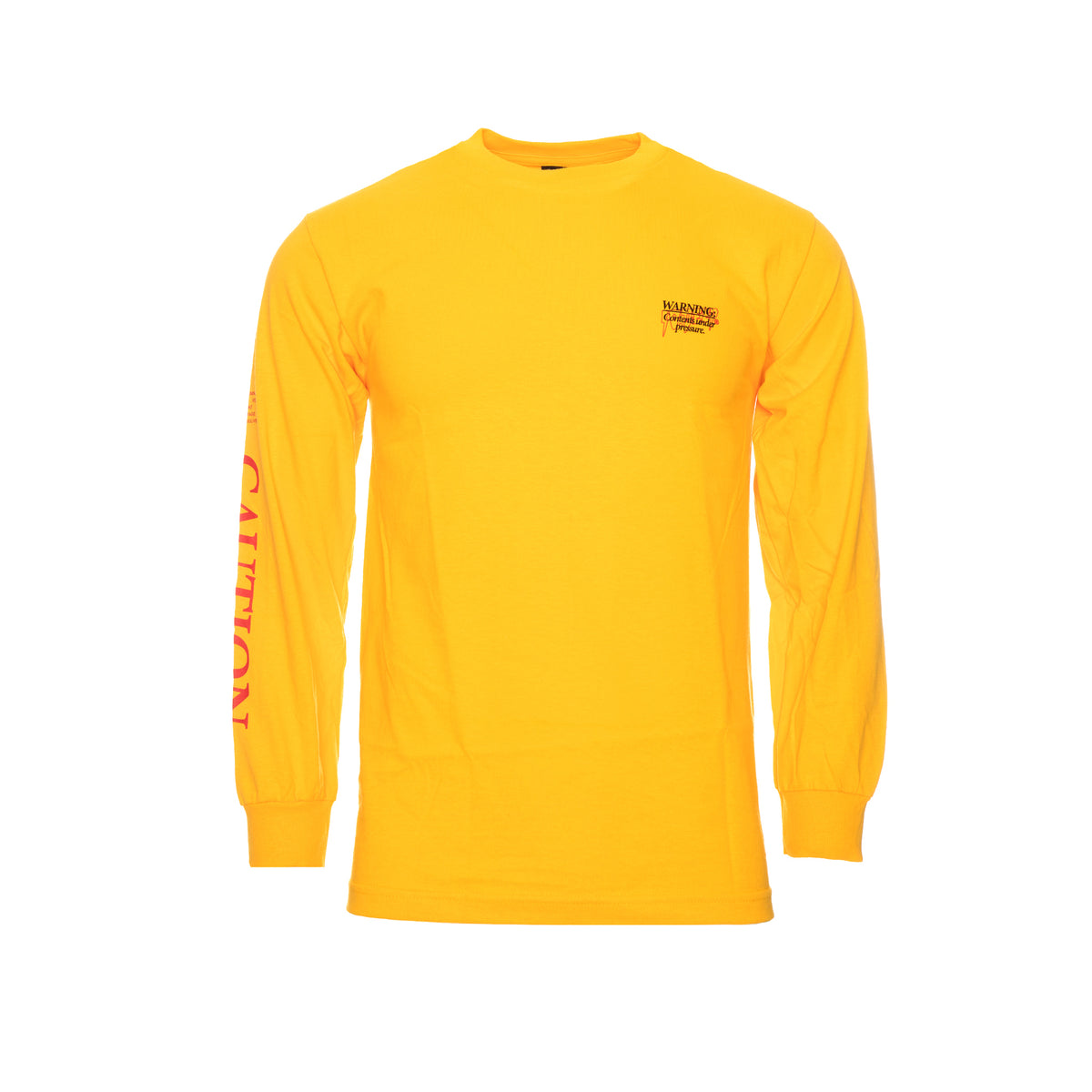 10 Deep Screen printed long sleeve tee in orange. 