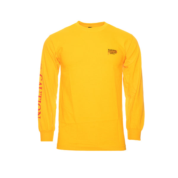 10 Deep Screen printed long sleeve tee in orange. 