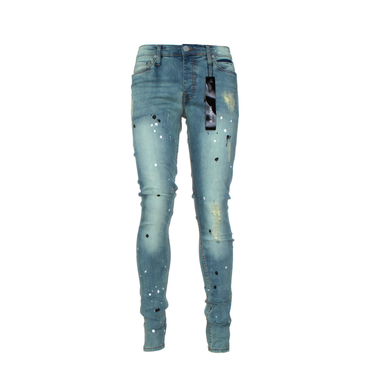 Black Denim "Atrium" Men's Skinny Designer Jeans