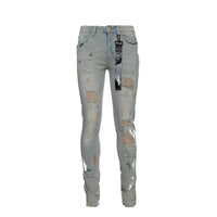 Black Denim Sunset Men's Skinny Designer Jeans