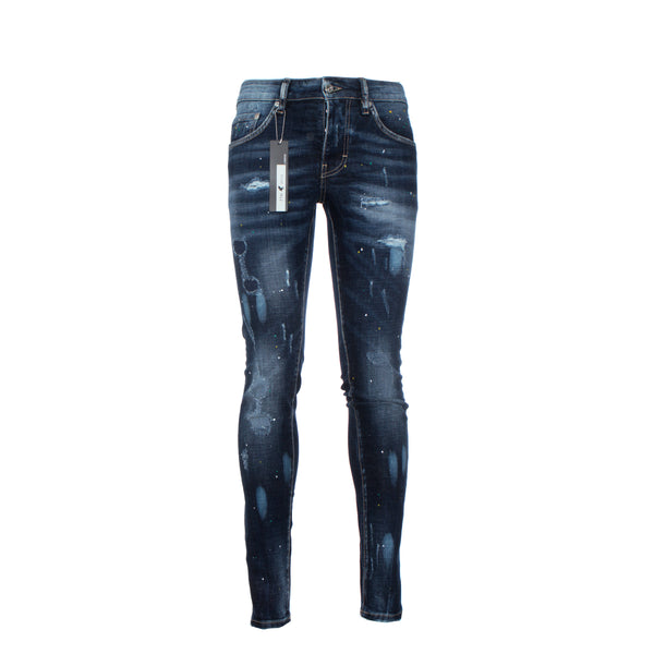 7th Heaven London S-619 Men's Skinny Designer Jeans Blue 7th Heaven London S-619 Men's Skinny Designer Jeans Blue 