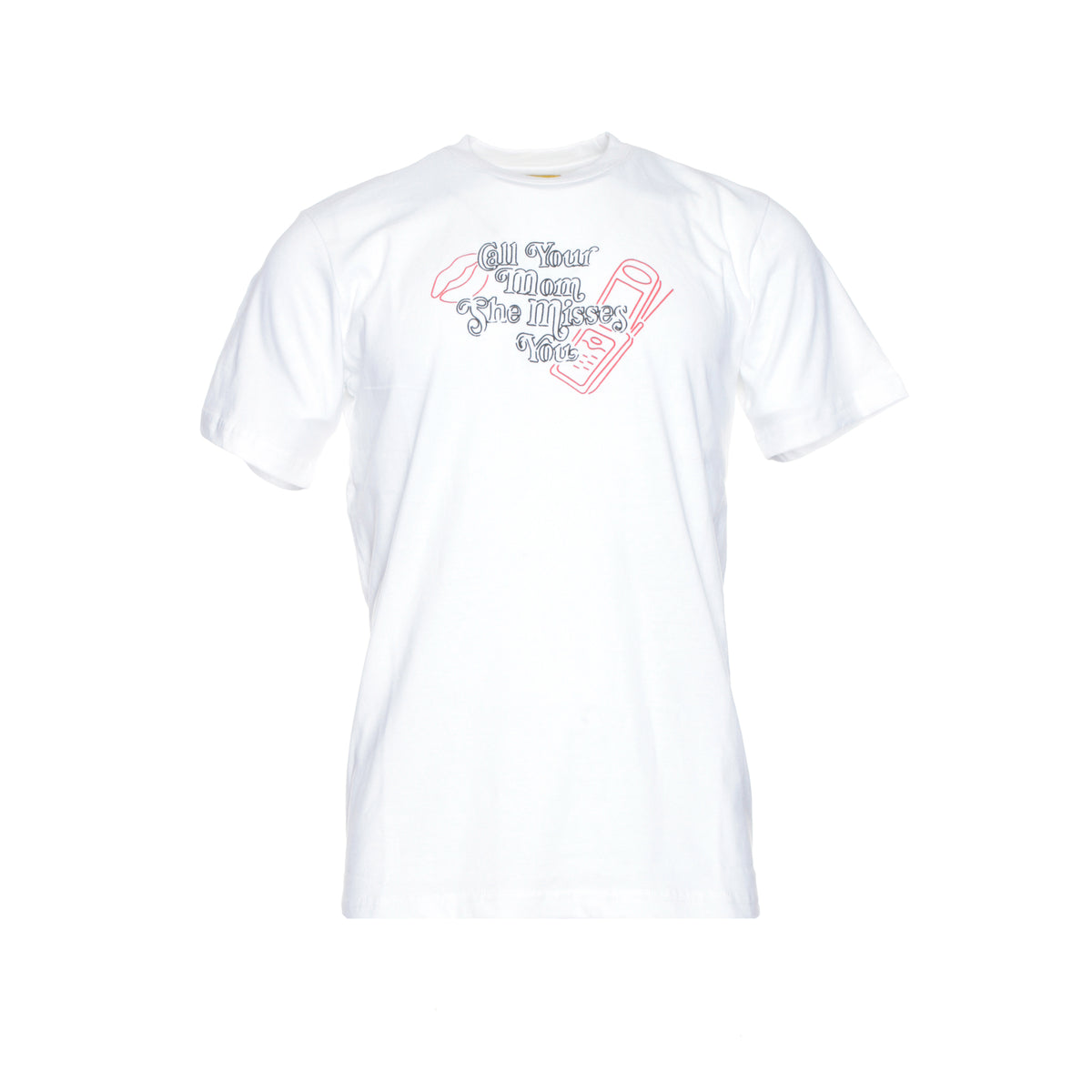 Chinatown Market "Call Your Mom" Short Sleeve Men's Graphic Tee in White