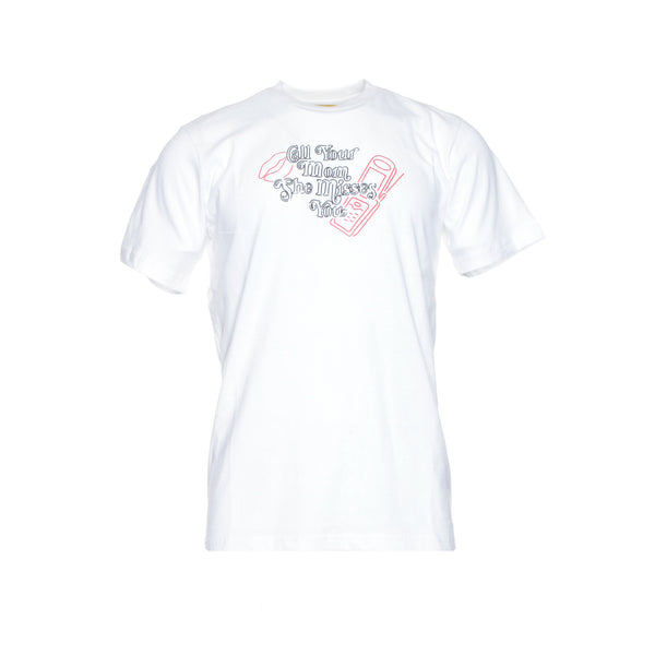 Chinatown Market "Call Your Mom" Short Sleeve Men's Graphic Tee in White