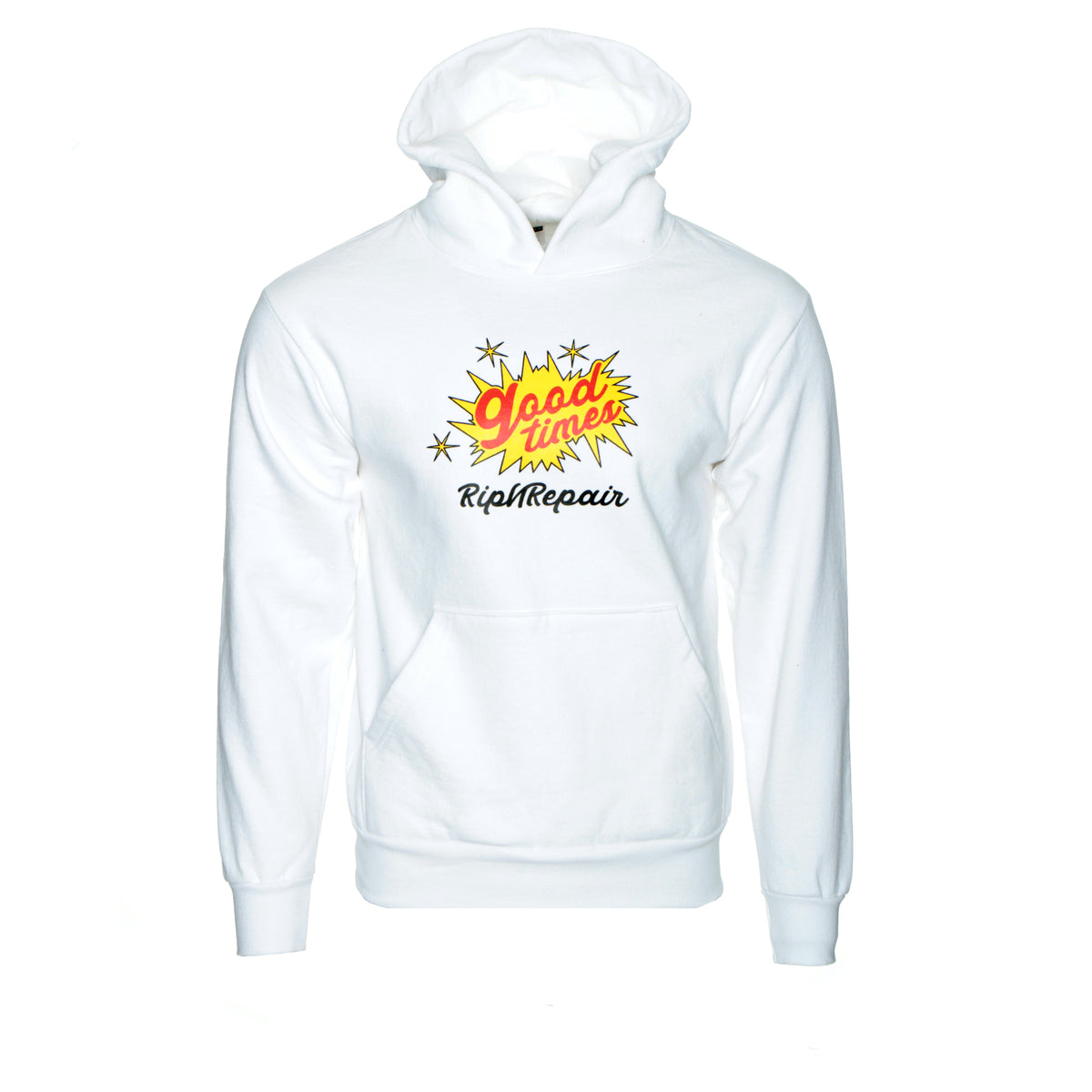 Rip n' Repair Seoul Glow Men's UV Activated Hoodie White