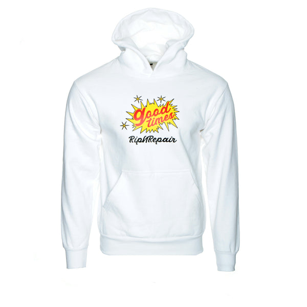Rip n' Repair Seoul Glow Men's UV Activated Hoodie White