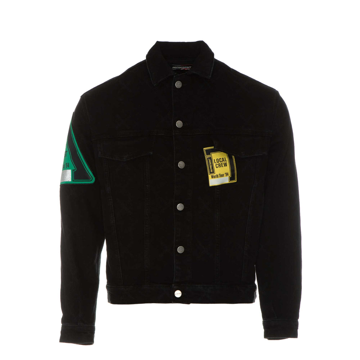 Represent Patch Denim Jacket - Black
