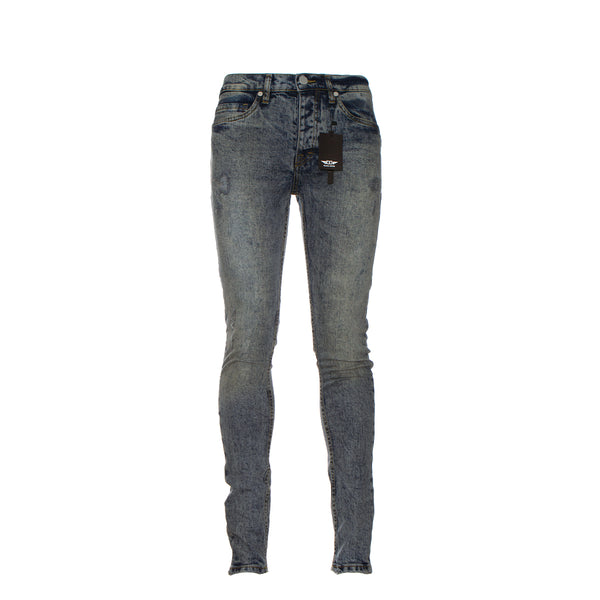 Black Denim Raw Skinny Men's Jeans