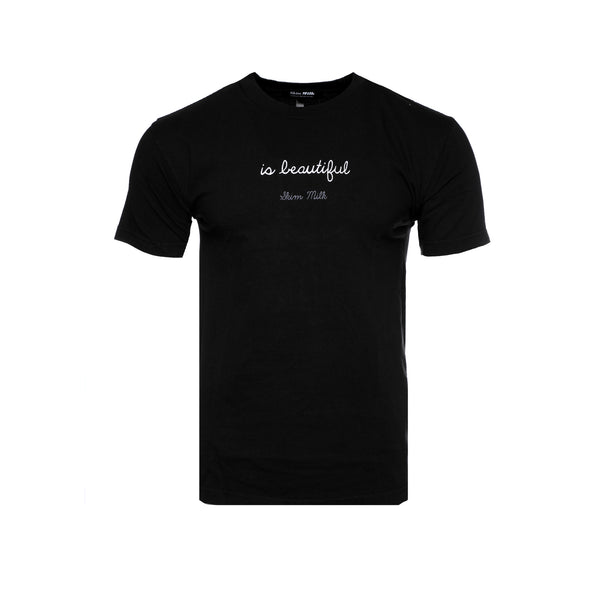 Skim Milk Black Is Beauty Men's Embroidered SS T-Shirt
