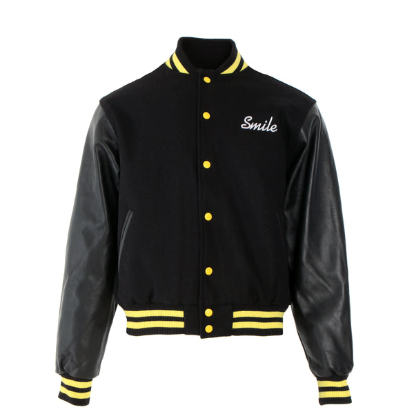 Chinatown Market Black Smiley Varsity Men's Jacket