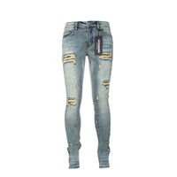 Serenede Serenity Prayer Men's Skinny Designer Jeans 