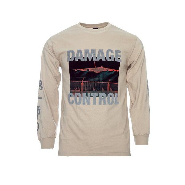 10 Deep Damage Control Men's LS Tan Tee