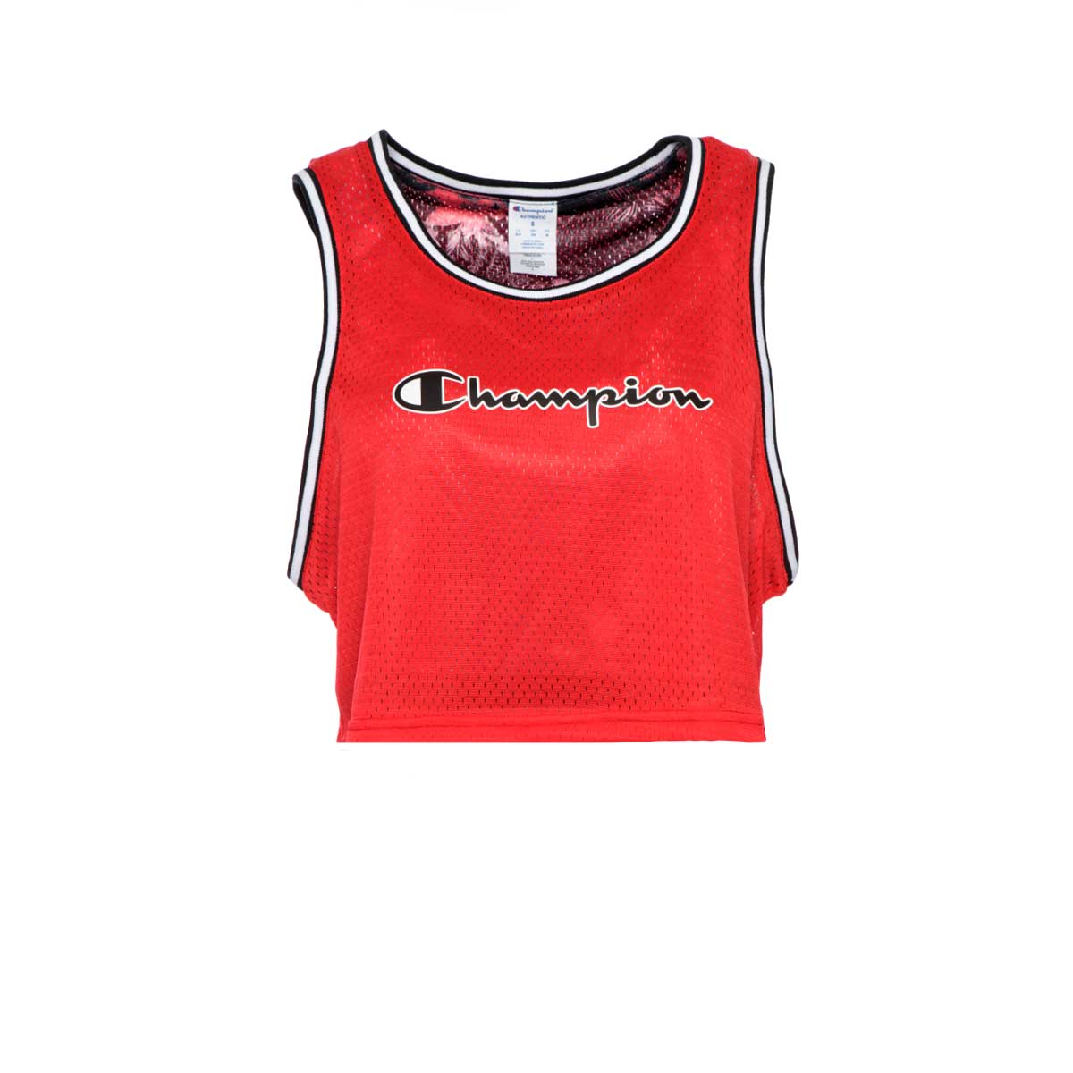 Champion Reversible Mesh Cropped Tank Red