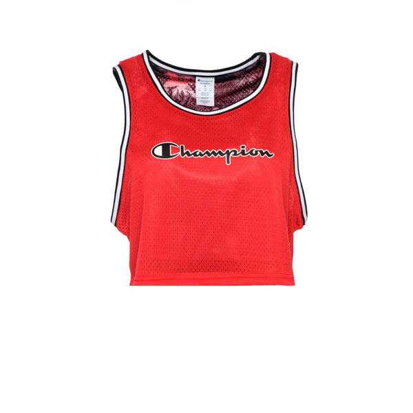 Champion Reversible Mesh Cropped Tank Red
