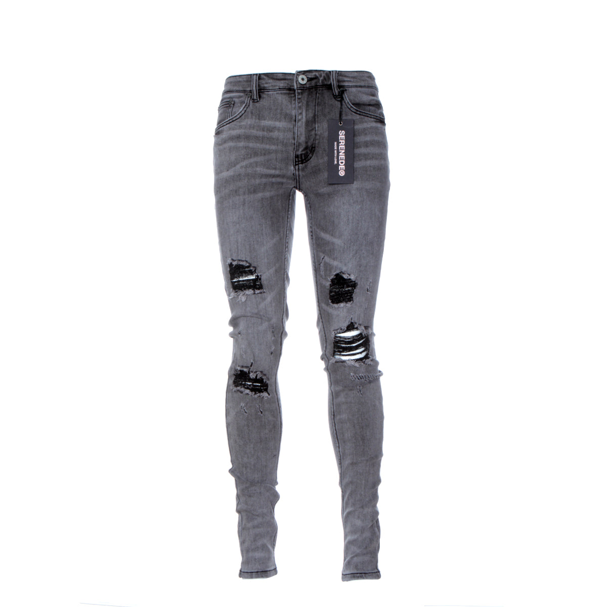 Serenede Total Eclipse Men's Skinny Jean Black