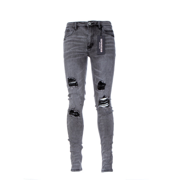  Serenede Total Eclipse Men's Skinny Jean Black