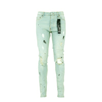 Black Denim Da Vinci Men's Designer Jeans 