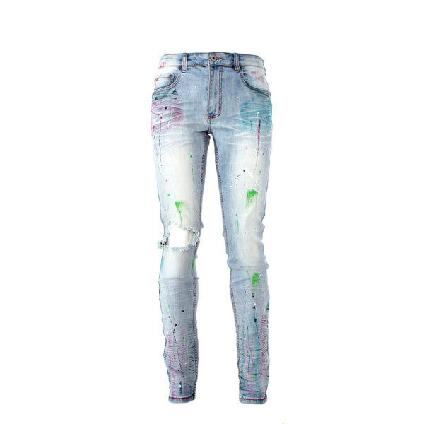 Serenede Holy Amaranth Men's Skinny Jeans