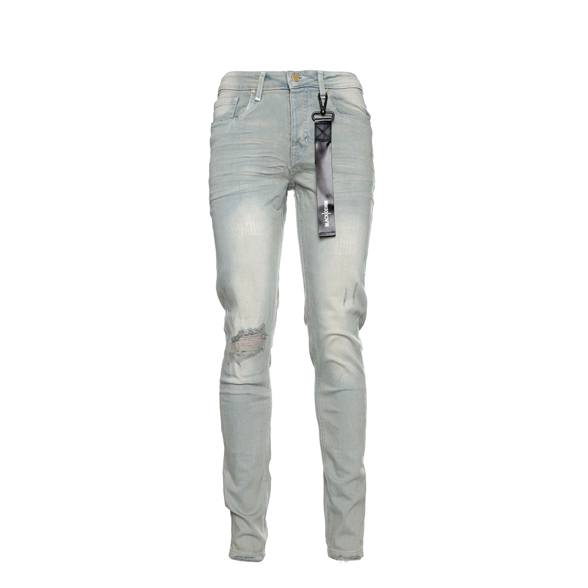 Black Denim Arctic Sky Men's Skinny Designer Jeans