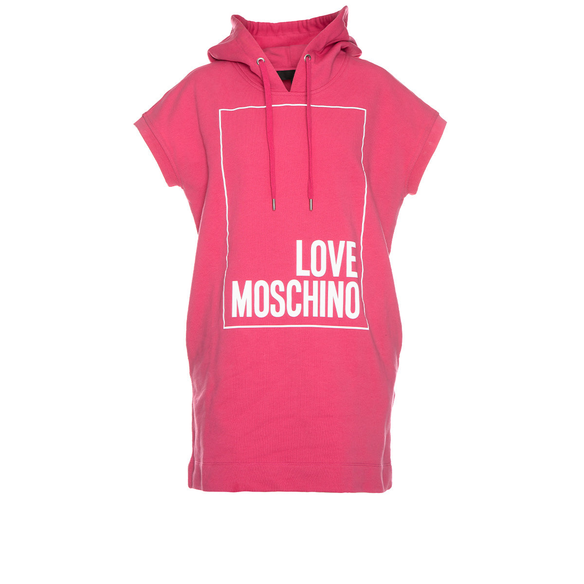 Cotton Fleece Sleeveless Dress with Hoodie