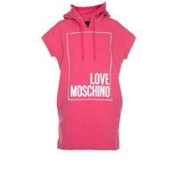 Cotton Fleece Sleeveless Dress with Hoodie