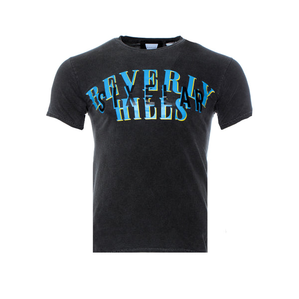 Sixelar Classic  Beverly Hills Men's Graphic Tee  Vintage Charcoal