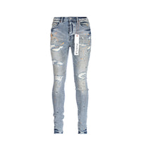 Light Indigo Paint Repair Jean