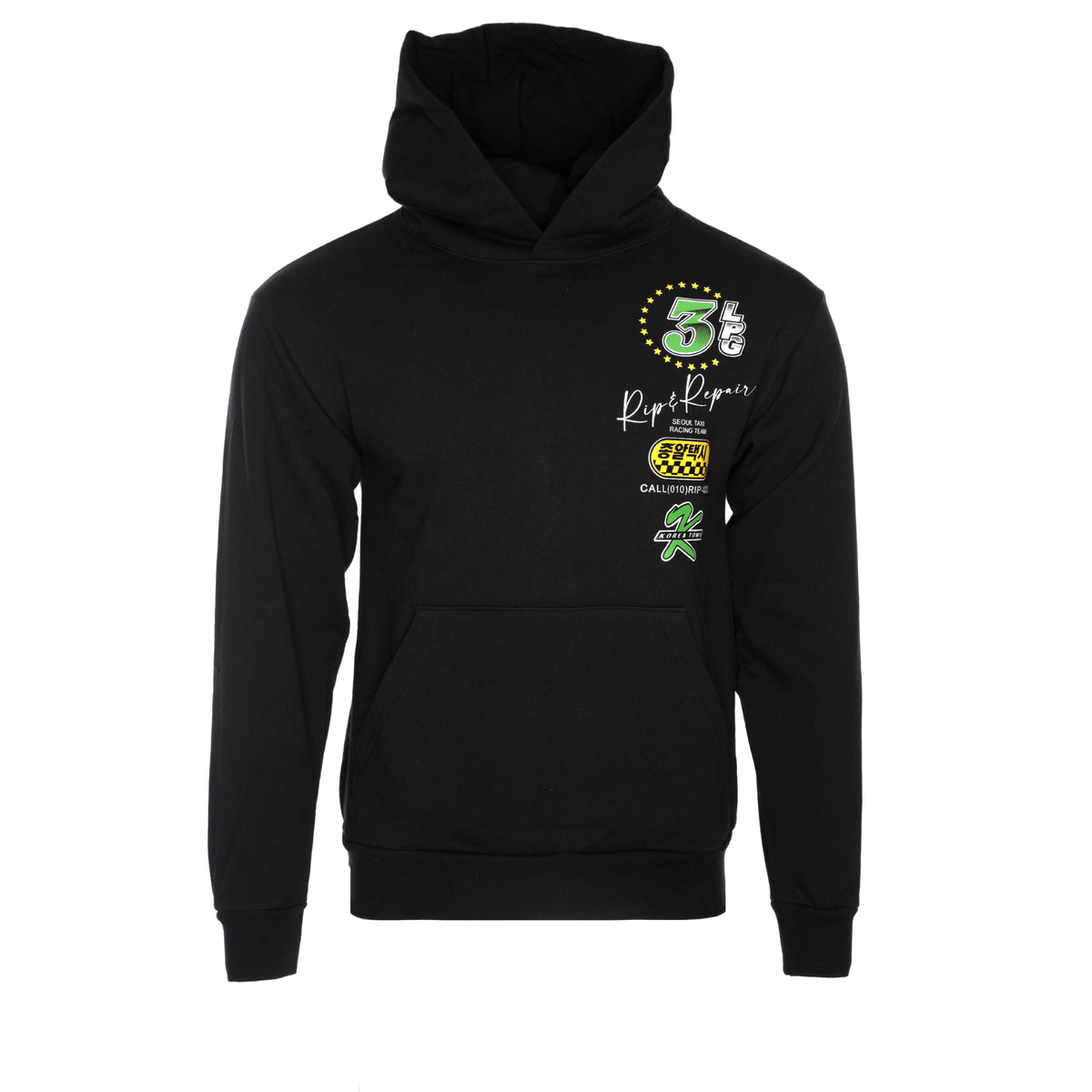 Rip n Repair Seoul Taxi Unisex Graphic Hoodie Black