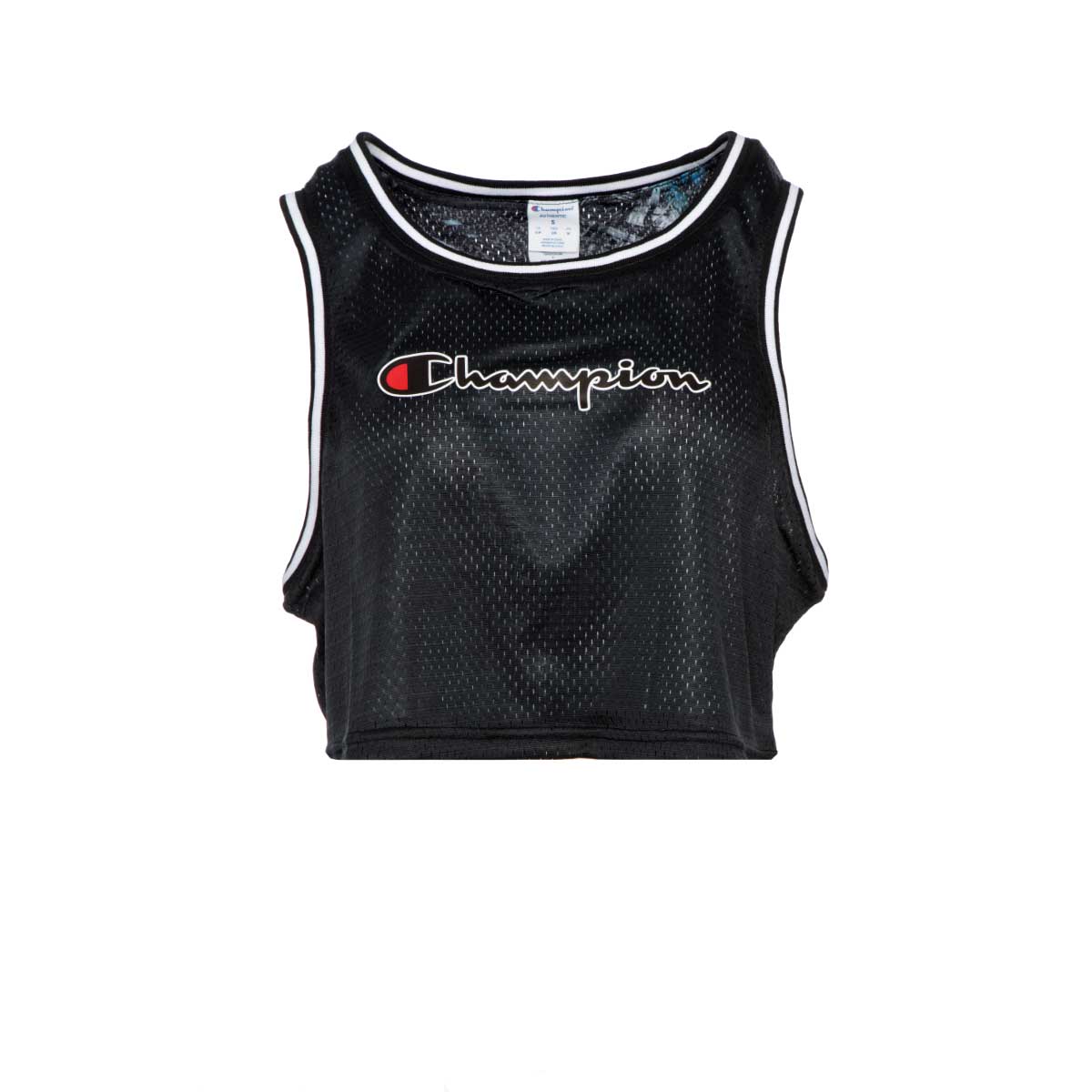 Champion Reversible Mesh Cropped Tank Black