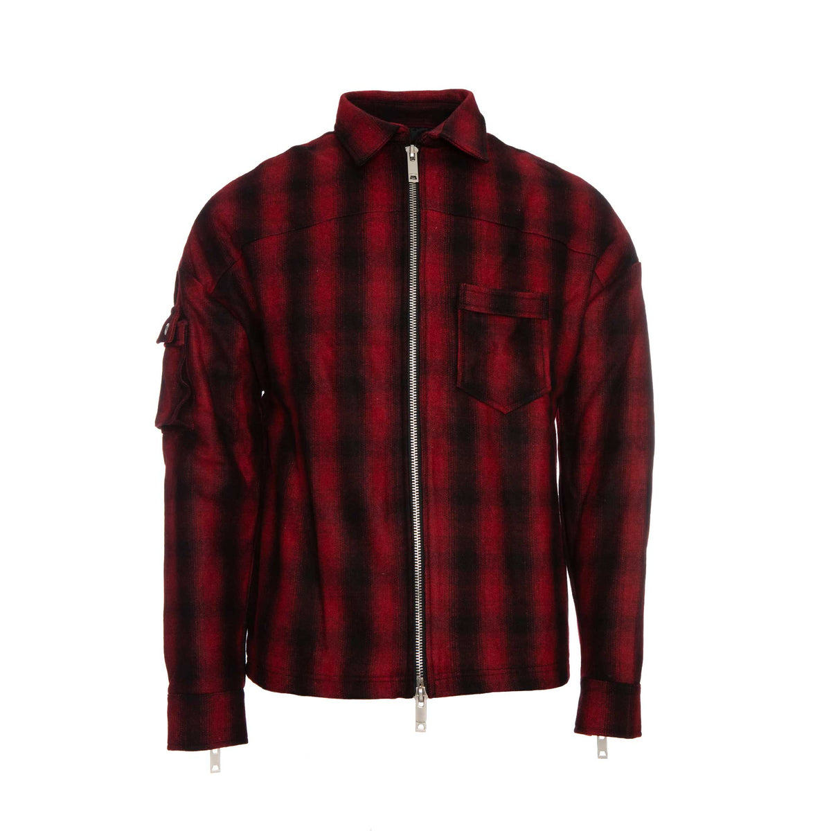 Kollar Mens Zip Flannel Red