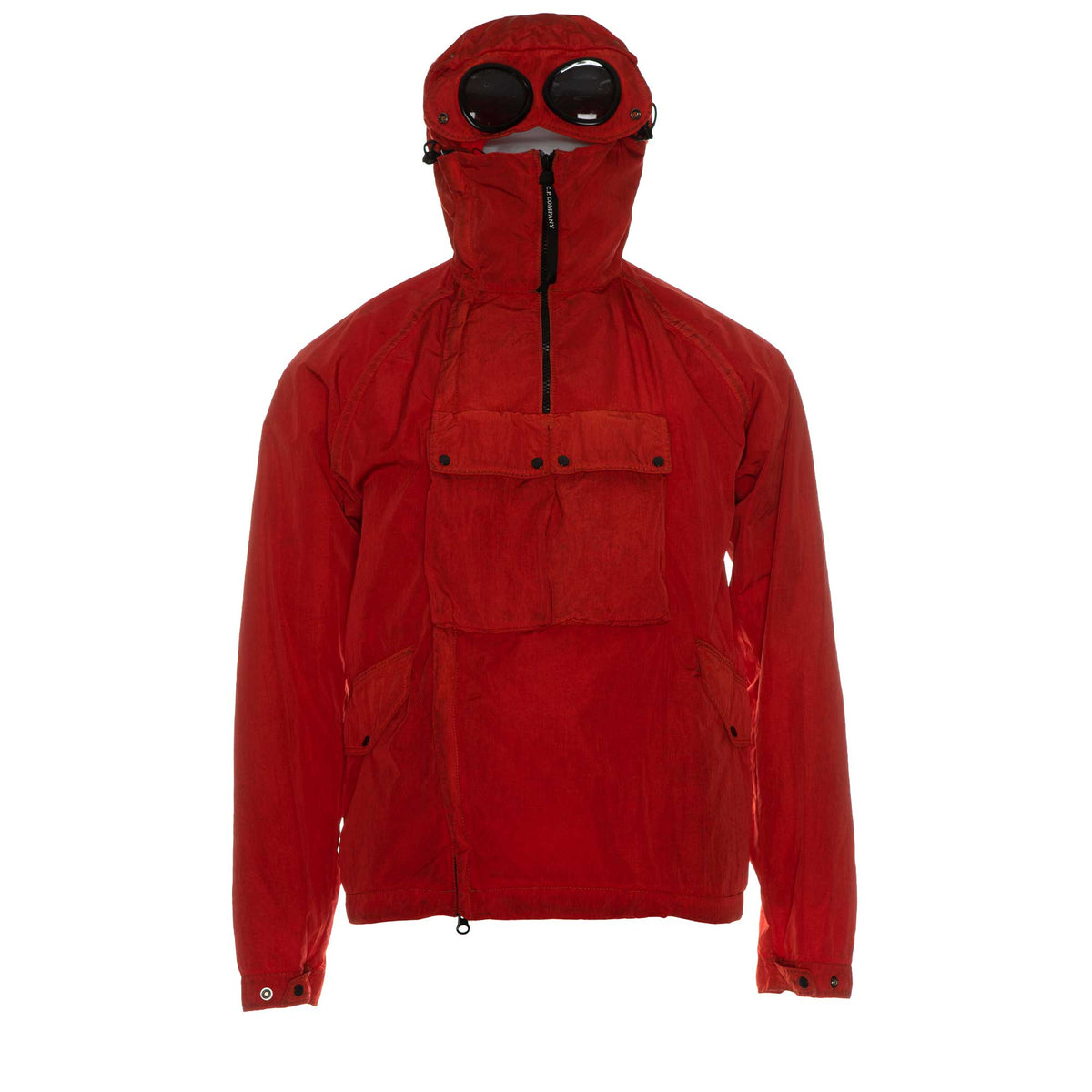C.P Company Chrome Re-Colour Goggle Jacket in Poinciana Red