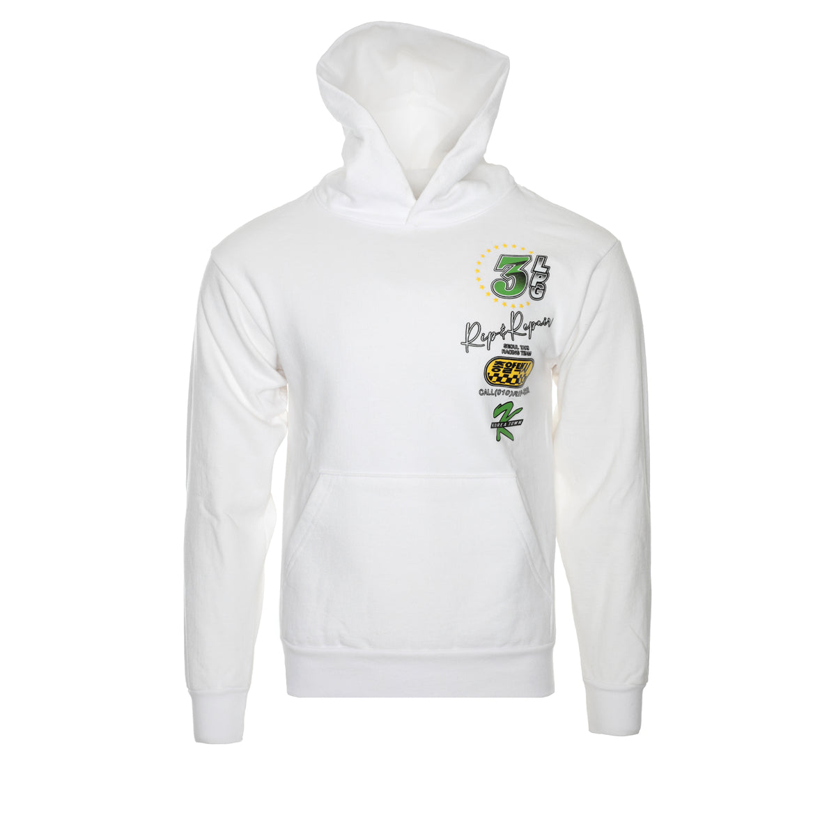 Rip n Repair Seoul Taxi Unisex Graphic Hoodie White