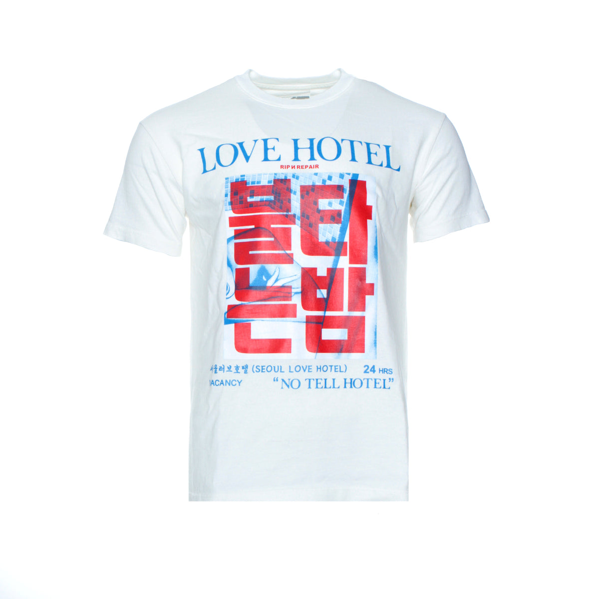 Rip N' Repair No Tell Hotel Men's SS T-Shirt White