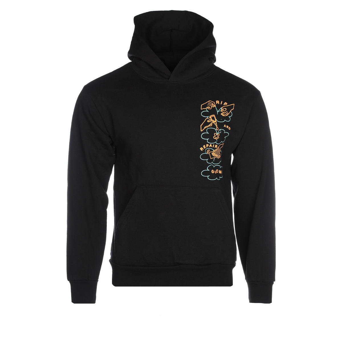 Rip N Repair Ghost Diving Men's Graphic Hoodie  Black