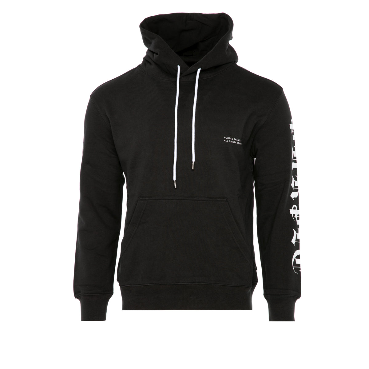 Purple Brand French Terry Gothic Wordmark Black Beauty Men's Hoody