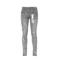 Purple Brand Worn Grey Speckled Bleach Men's Skinny Jeans