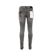 Purple Brand Denim P001 - Light Grey Stitch Repair Jean