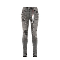 Purple Brand Denim P001 - Light Grey Stitch Repair Jean