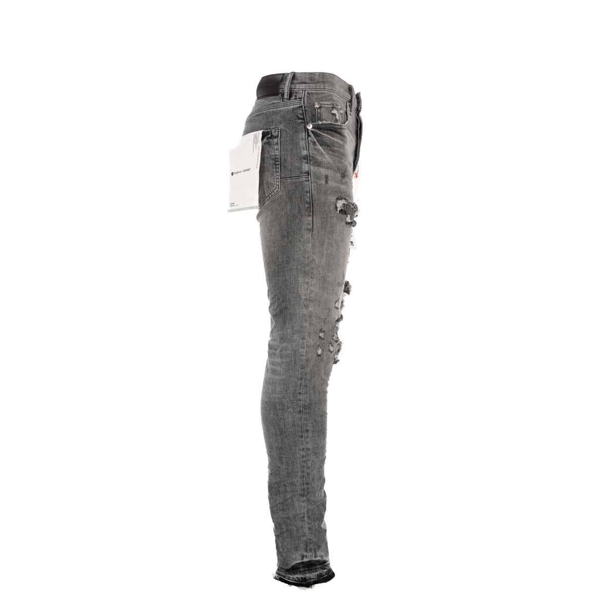 Purple Brand Denim P001 - Light Grey Stitch Repair Jean
