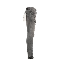 Purple Brand Denim P001 - Light Grey Stitch Repair Jean