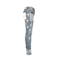 Purple Brand P001 Super Heavy Waxed Indigo Jacquard Monogram Men's Jean. 