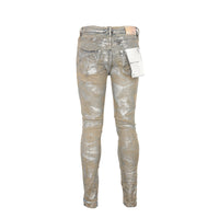 P001 Purple Brand Holographic Earth Jacquard Monogram Men's Designer Jeans