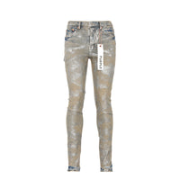 P001 Purple Brand Holographic Earth Jacquard Monogram Men's Designer Jeans