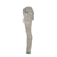 P001 Purple Brand Holographic Earth Jacquard Monogram Men's Designer Jeans